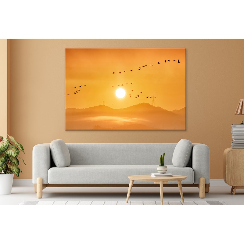 Winter Sunrise, Junam Reservoir Wall Art Decor 100% Australian Made