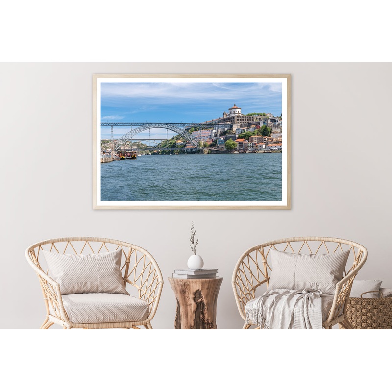 A Bridge Spanning Over a Body of Water with a Sky Home Decor Premium Quality Poster Print Choose Your Sizes