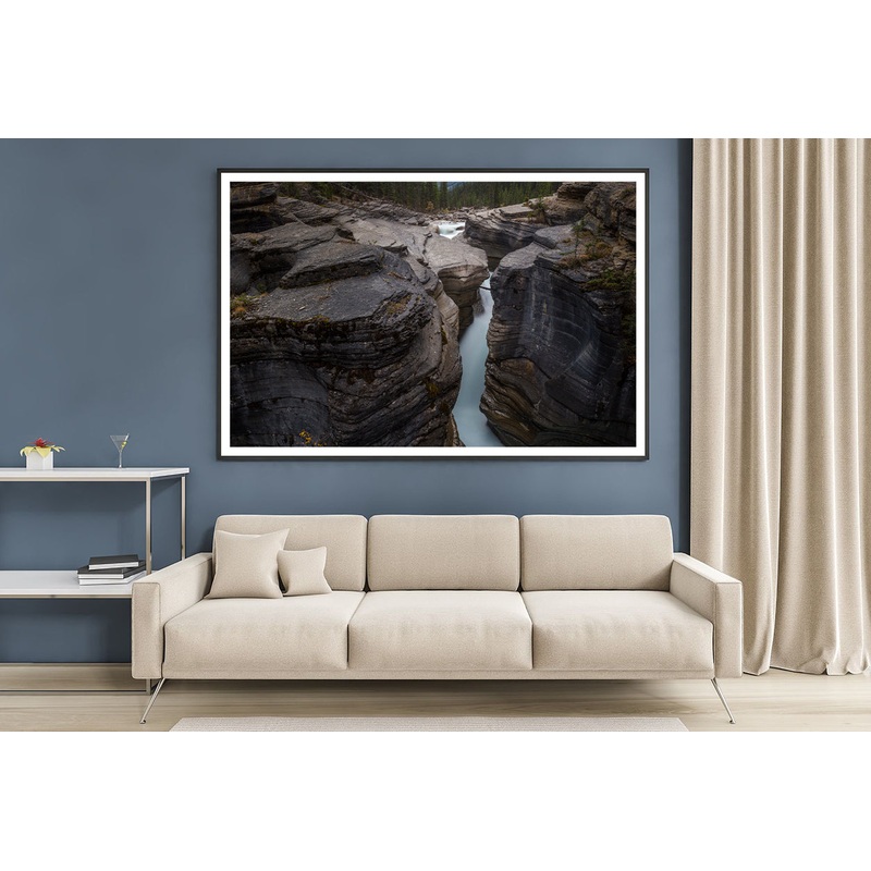 A River Flows through Cascading Over a Rocky Cliff Home Decor Premium Quality Poster Print Choose Your Sizes