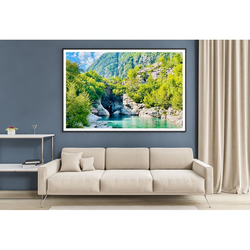A River Surrounded By Trees and Rocks Home Decor Premium Quality Poster Print Choose Your Sizes