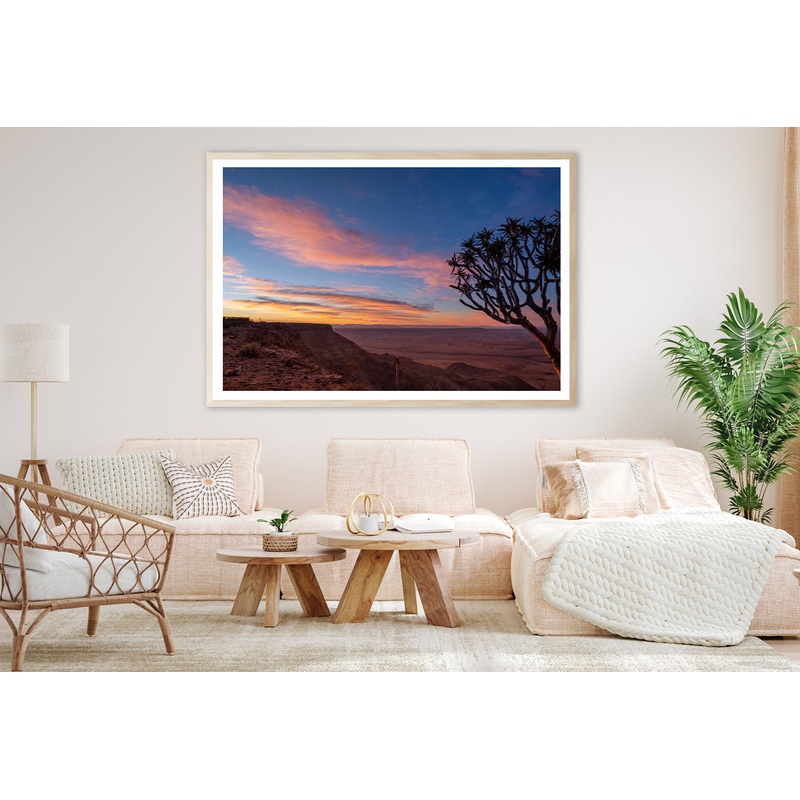 A Tree Standing On a Hill & Wonderful Sky in Namibia Home Decor Premium Quality Poster Print Choose Your Sizes