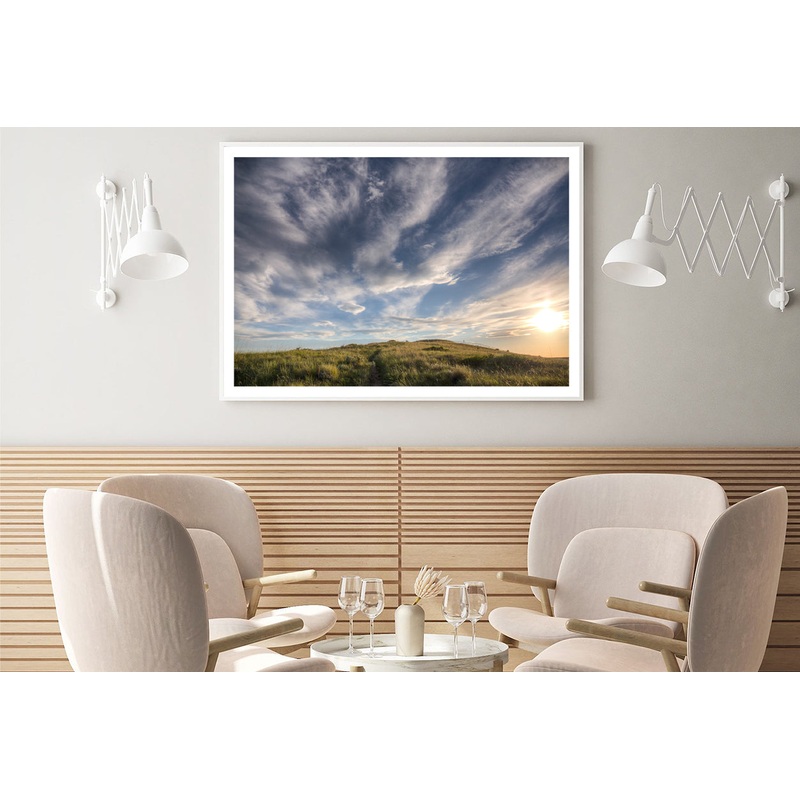 Sunset over a Grassland Trail Home Decor Premium Quality Poster Print Choose Your Sizes