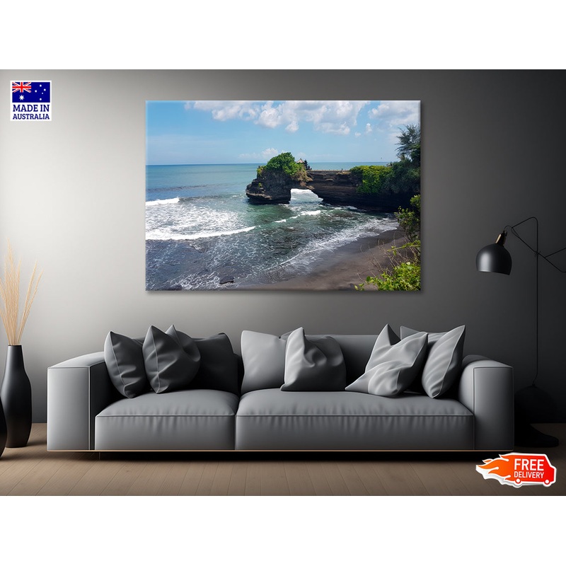 Temple with Seashore View Print 100% Australian Made