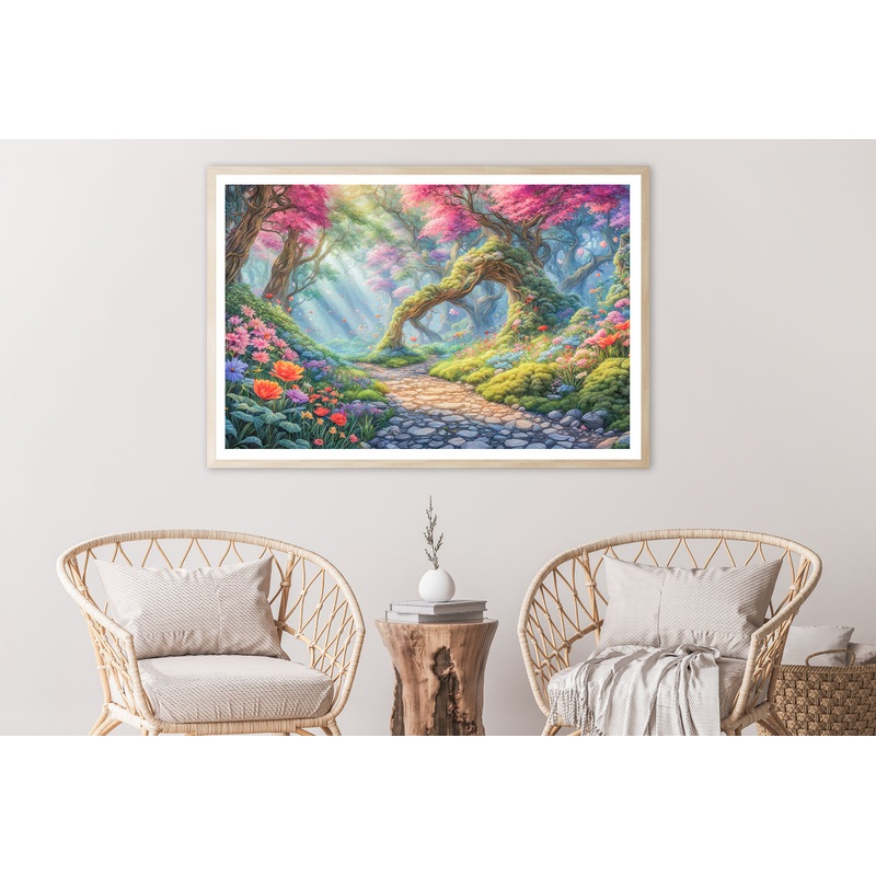View of a Garden Filled With Colorful Flowers Home Decor Premium Quality Poster Print Choose Your Sizes