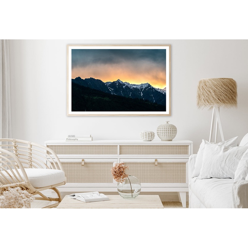 View of a Mountain Range Covered In Snow Home Decor Premium Quality Poster Print Choose Your Sizes