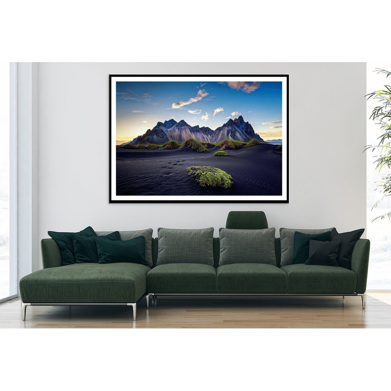 View of Mountains with a Cloudy Sky Home Decor Premium Quality Poster Print Choose Your Sizes