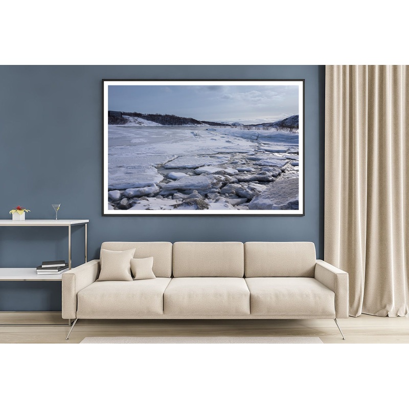 Winter Snow-Covered Trees and a Cloudy Sky Home Decor Premium Quality Poster Print Choose Your Sizes