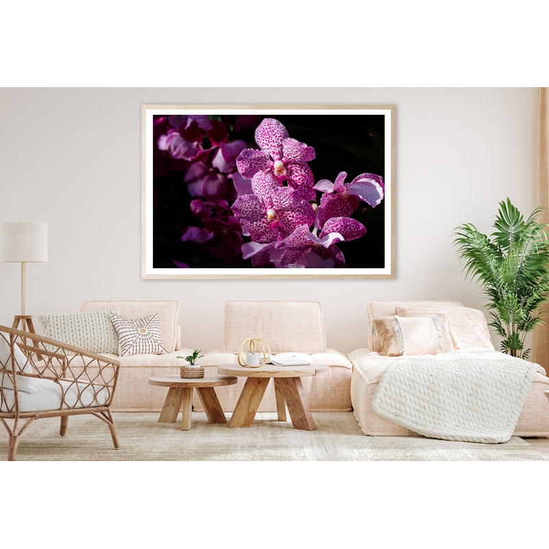 A Close-Up Photo Of Purple Orchid Flowers Home Decor Premium Quality Poster Print Choose Your Sizes