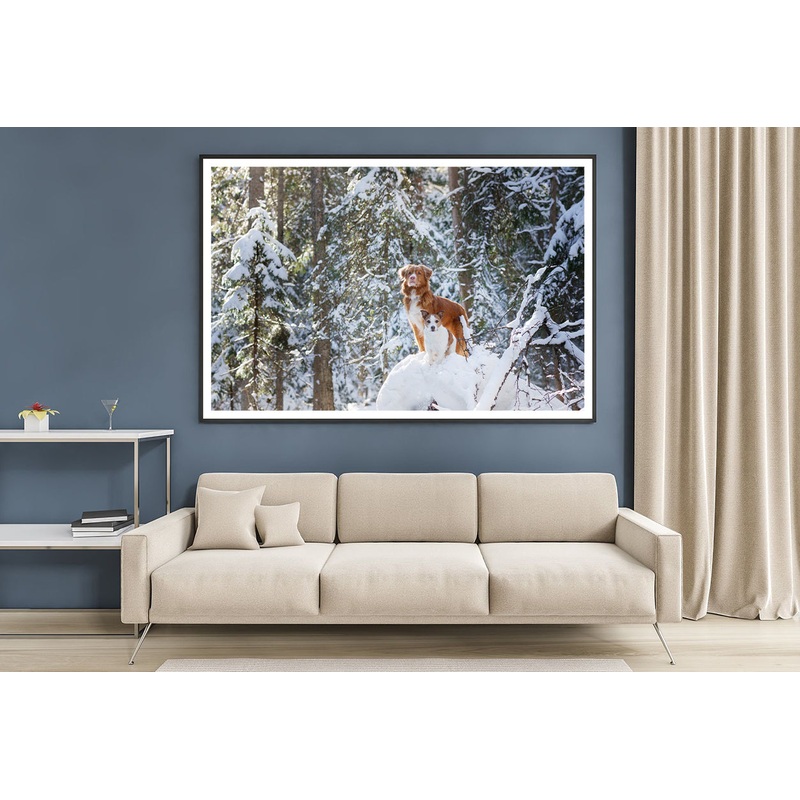 A Fox Standing On the Snow in a Winter Forest Home Decor Premium Quality Poster Print Choose Your Sizes