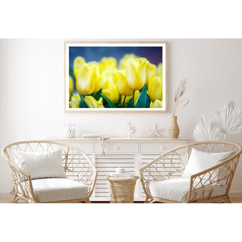 A Group of Yellow Flowers Known As Lady Tulips Home Decor Premium Quality Poster Print Choose Your Sizes