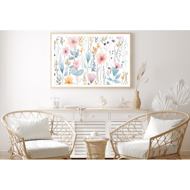 A Painting of Petals and Beautiful Flowers Home Decor Premium Quality Poster Print Choose Your Sizes
