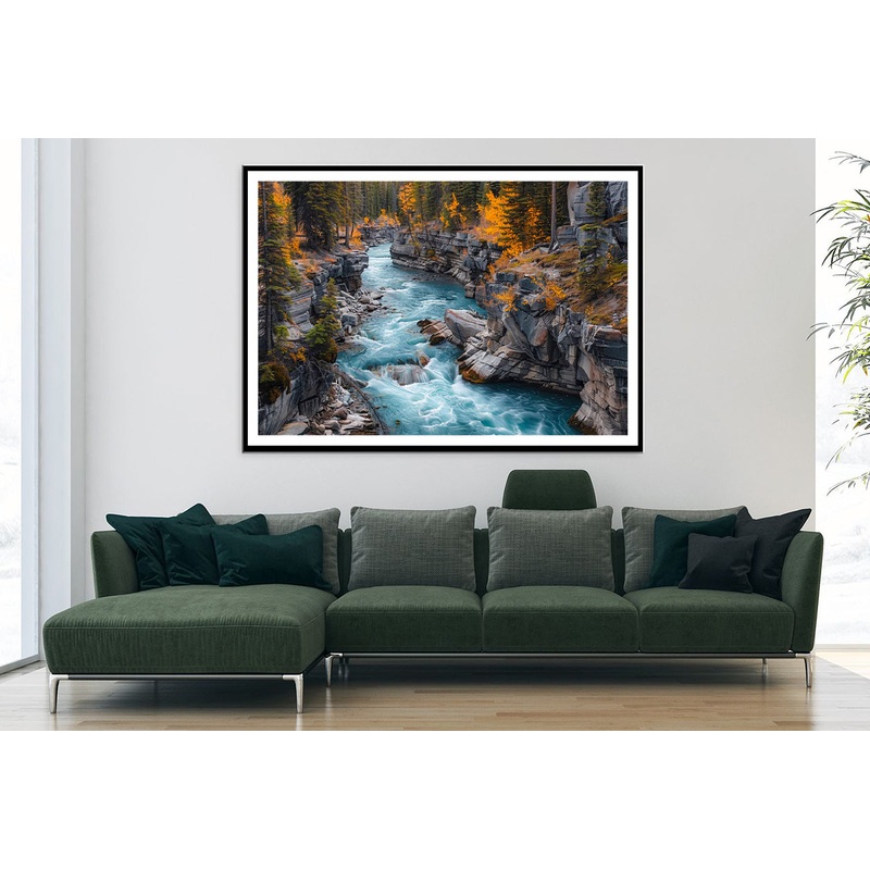 A River Flowing Through a Rocky Area Home Decor Premium Quality Poster Print Choose Your Sizes