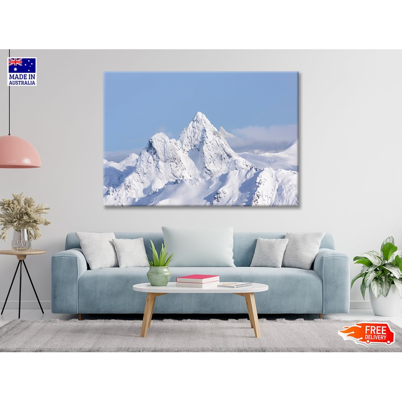 A Snow-Covered Mountain in Argentina Print 100% Australian Made