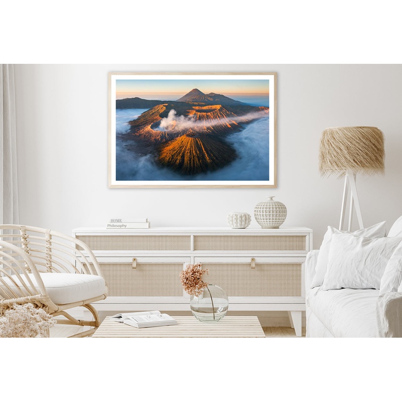 Sunrise in the Bromo Mountain in Indonesia Home Decor Premium Quality Poster Print Choose Your Sizes
