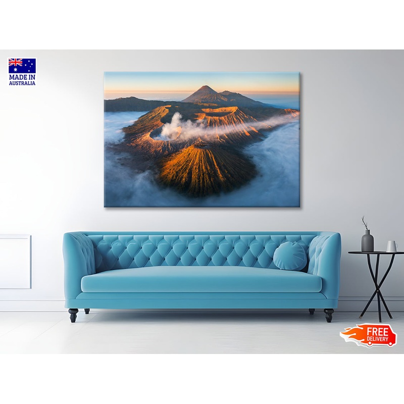 Sunrise in the Bromo Mountain in Indonesia Print 100% Australian Made