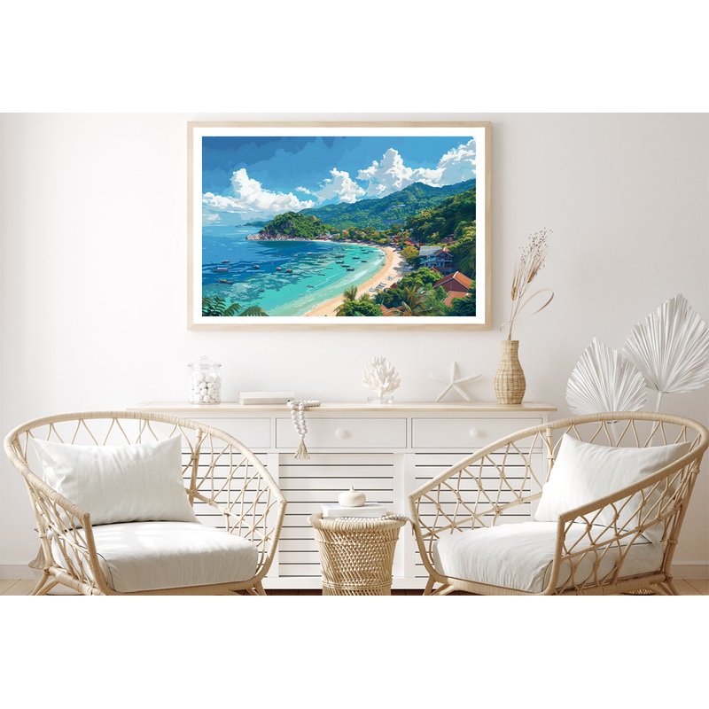 Tropical Beach Paradise with Clear Water & Nature Home Decor Premium Quality Poster Print Choose Your Sizes