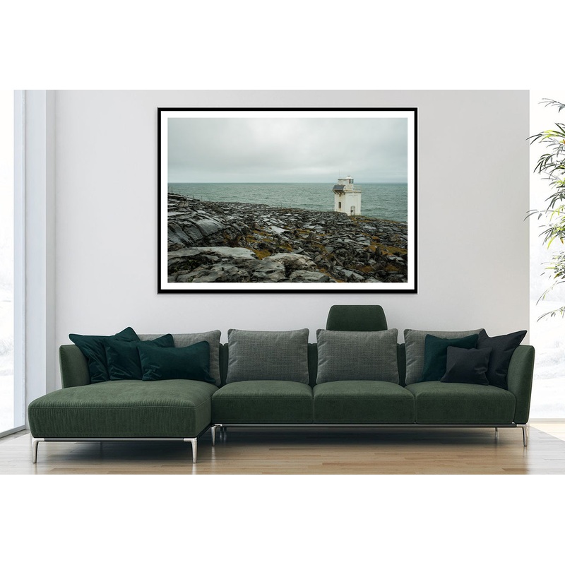 View of the Black Head Lighthouse in Ireland Home Decor Premium Quality Poster Print Choose Your Sizes