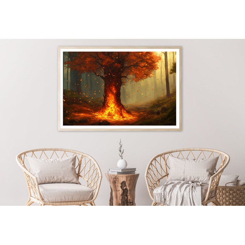 Autumn Tree in the Forest Home Decor Premium Quality Poster Print Choose Your Sizes