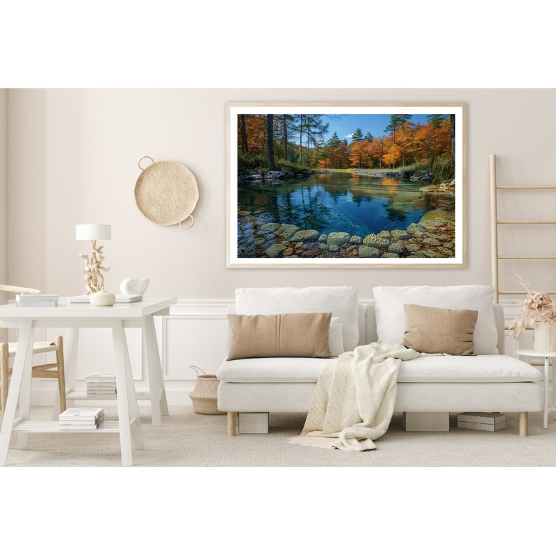 Autumn Trees Reflected In Water Home Decor Premium Quality Poster Print Choose Your Sizes