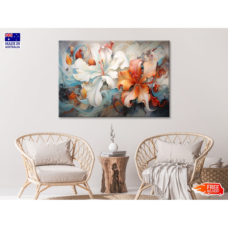 Beautiful Flowers Garden Painting Print 100% Australian Made