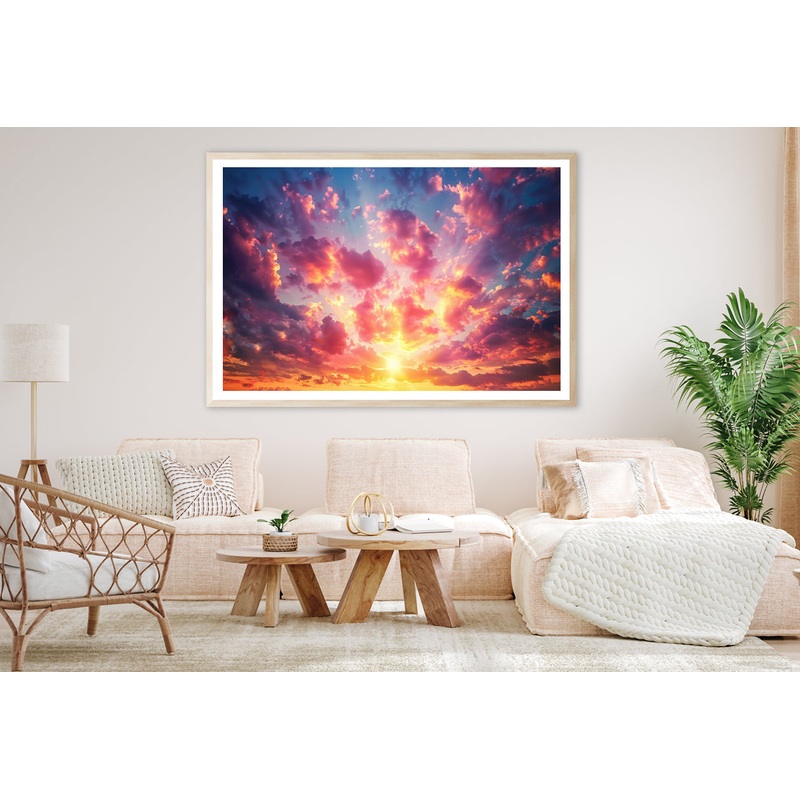 Beautiful Sunset over the Ocean Home Decor Premium Quality Poster Print Choose Your Sizes