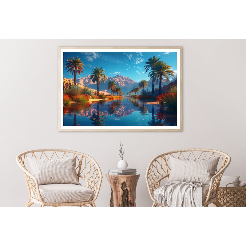 Sunset on the Lake & Mountains View Home Decor Premium Quality Poster Print Choose Your Sizes