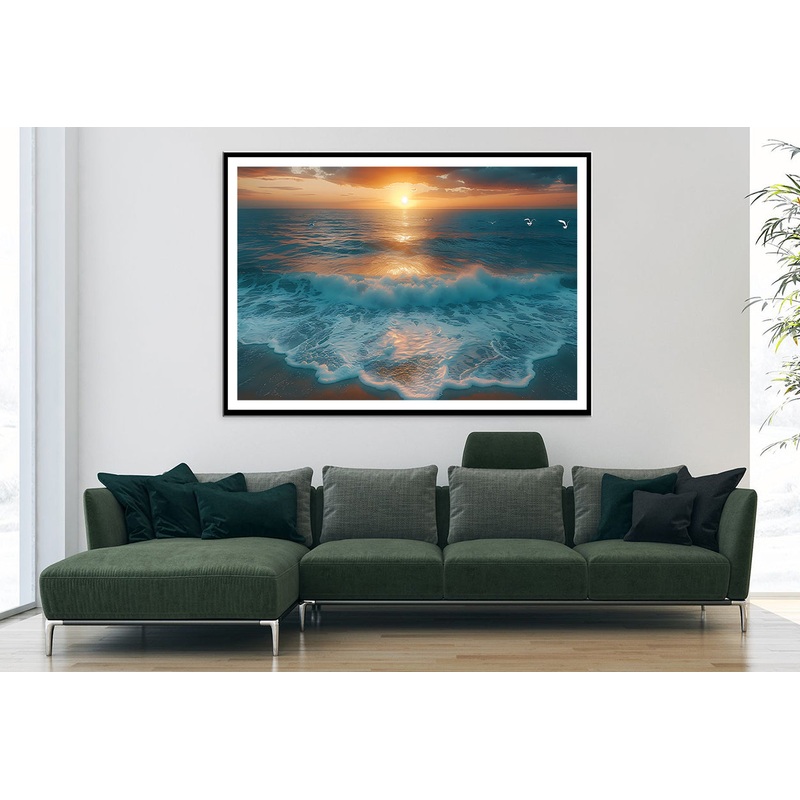 Sunset over the Ocean Home Decor Premium Quality Poster Print Choose Your Sizes