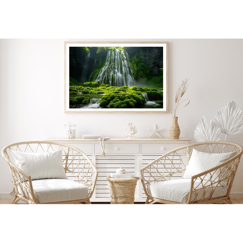 View of Waterfall in the Jungle Home Decor Premium Quality Poster Print Choose Your Sizes