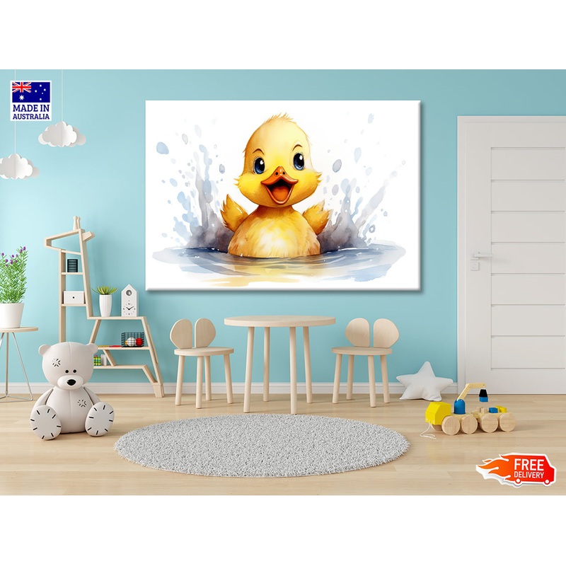 Baby Duckling Watercolor Style Print 100% Australian Made