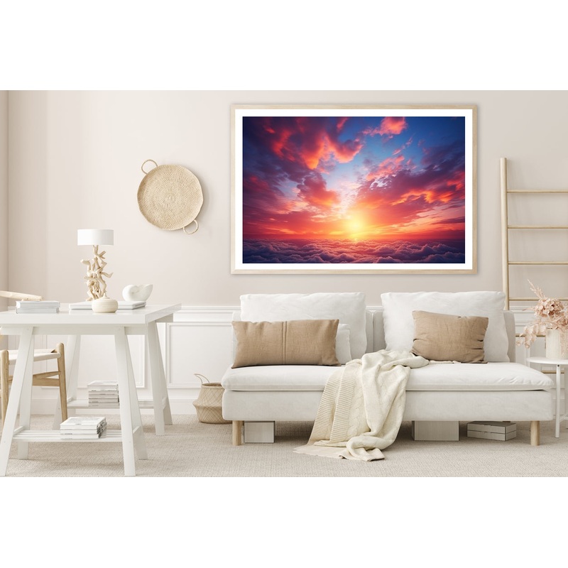Beautiful Sunset Sky Background Home Decor Premium Quality Poster Print Choose Your Sizes