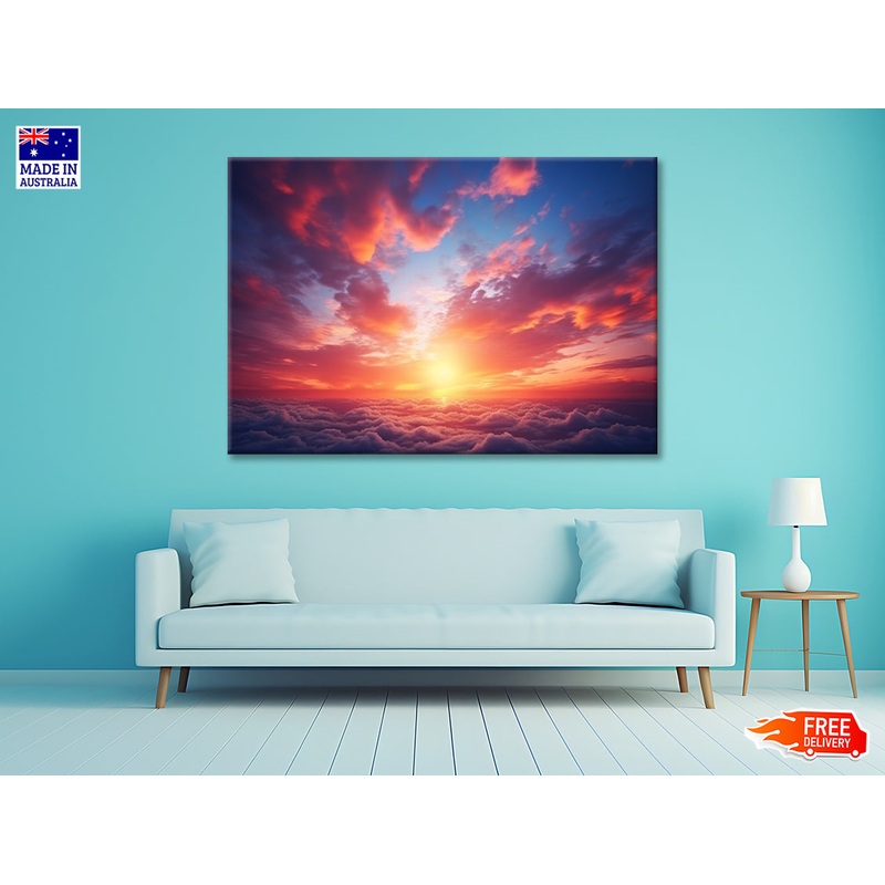 Beautiful Sunset Sky Background Print 100% Australian Made