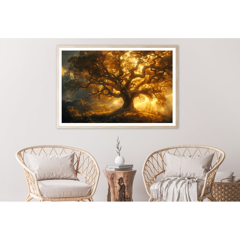 Sunset in the Forest View Home Decor Premium Quality Poster Print Choose Your Sizes