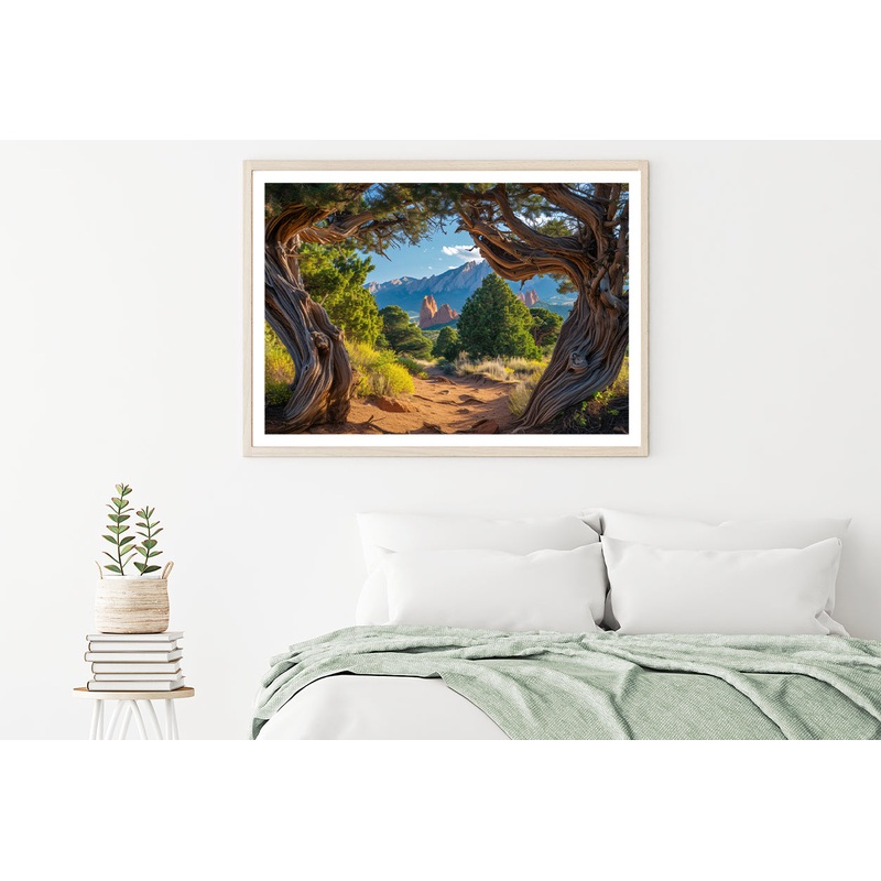 Trees with Mountains Home Decor Premium Quality Poster Print Choose Your Sizes