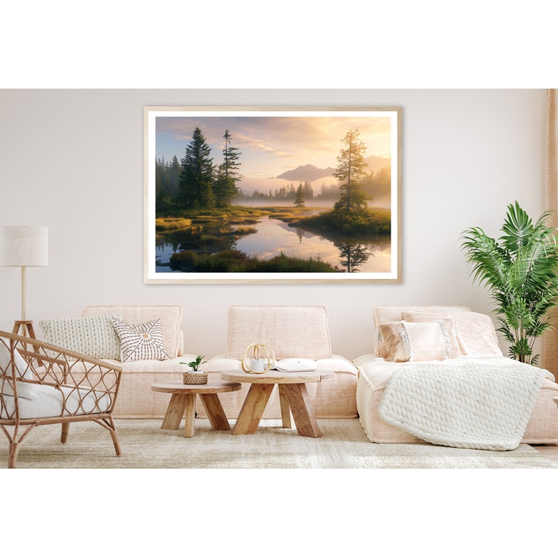 View at Heather Meadow with Mountains Home Decor Premium Quality Poster Print Choose Your Sizes
