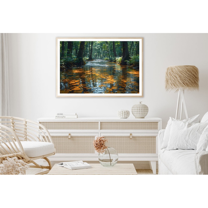 View of Forest in the Morning Home Decor Premium Quality Poster Print Choose Your Sizes