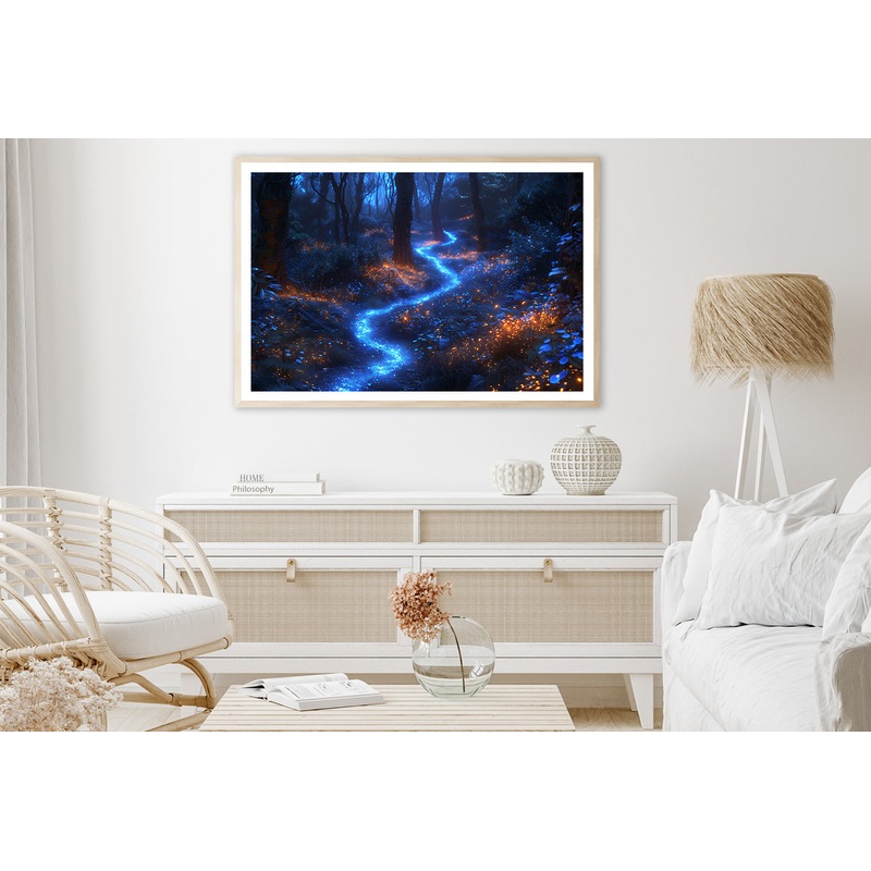 View of Night Forest Home Decor Premium Quality Poster Print Choose Your Sizes