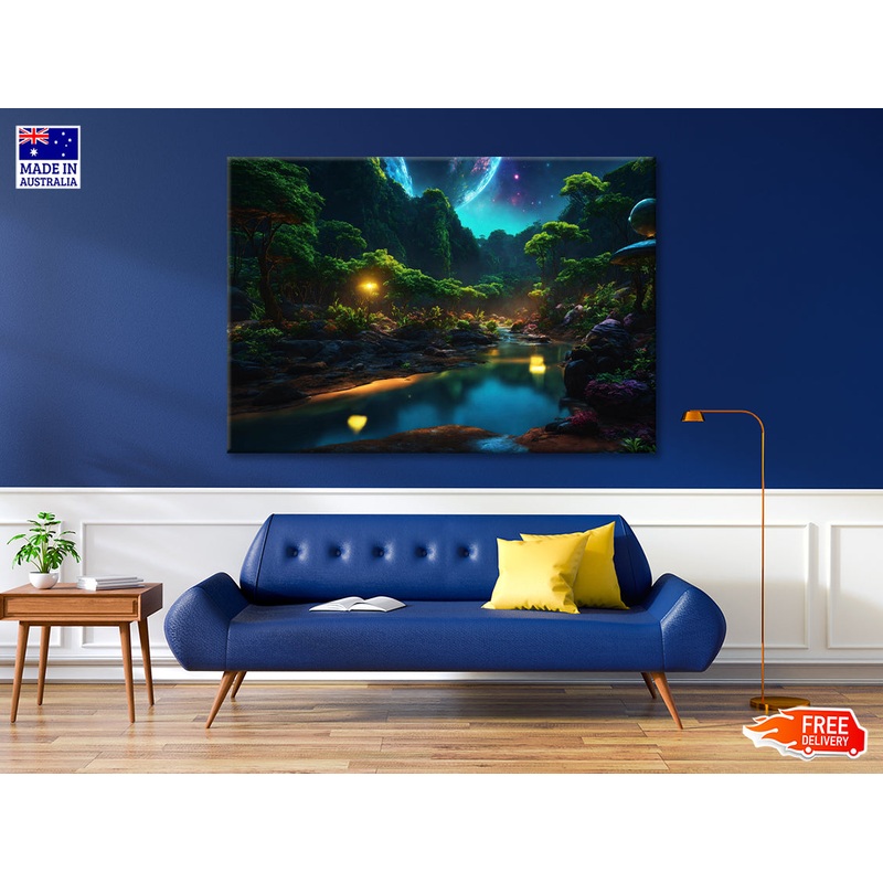 View of Night in the Mountains Print 100% Australian Made