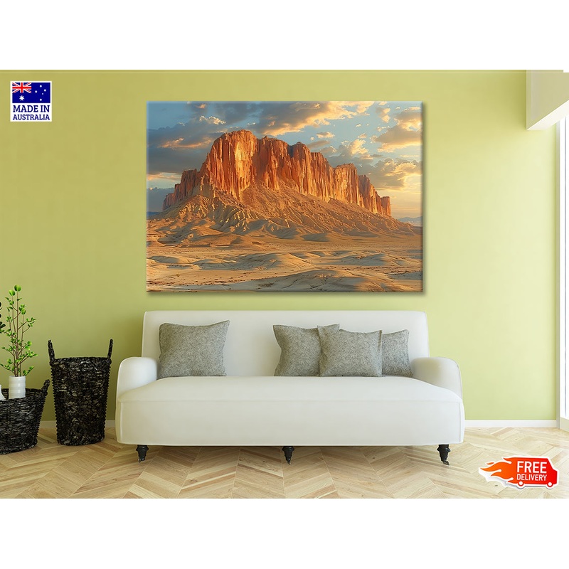 View of Valley at Sunset Print 100% Australian Made