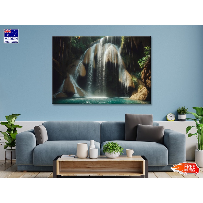Waterfall in Forest View Print 100% Australian Made