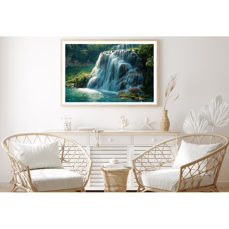 Waterfall in Plitvice National Park View Home Decor Premium Quality Poster Print Choose Your Sizes