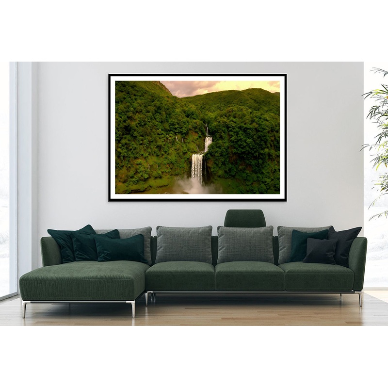 Waterfall in the Forest View Home Decor Premium Quality Poster Print Choose Your Sizes