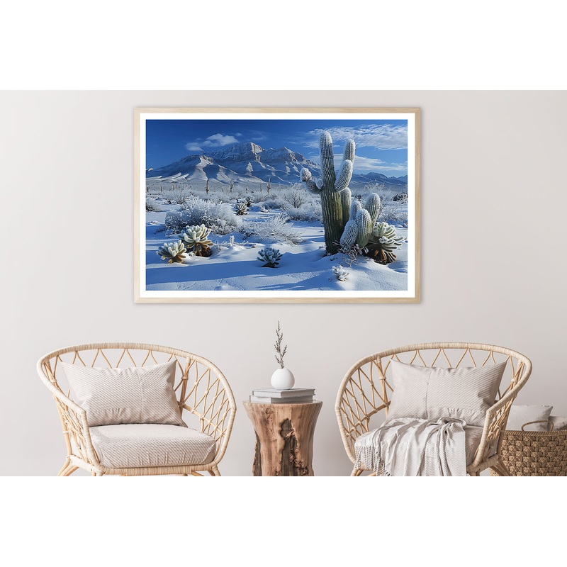 Winter with Snow Covered Trees Home Decor Premium Quality Poster Print Choose Your Sizes