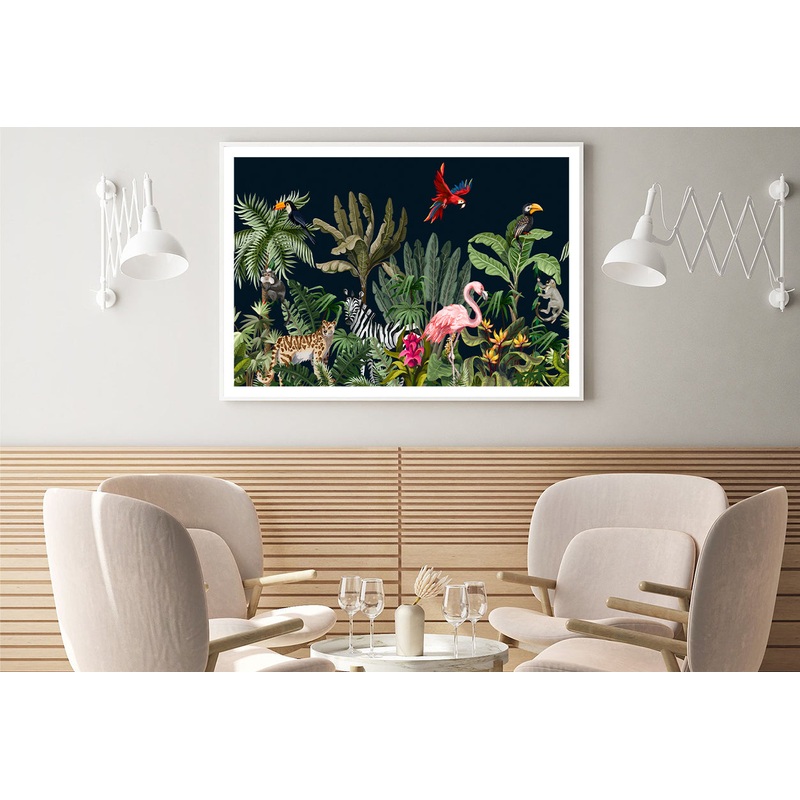 Animals in a Tropical Area Home Decor Premium Quality Poster Print Choose Your Sizes