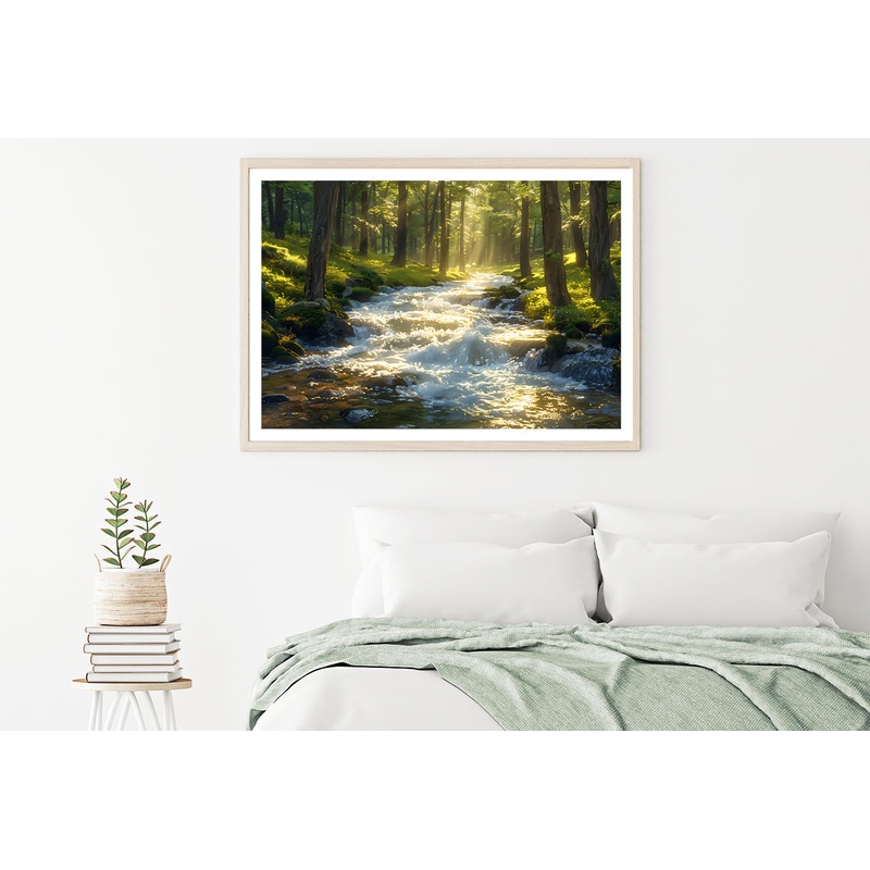 Autumn Forest, River Home Decor Premium Quality Poster Print Choose Your Sizes