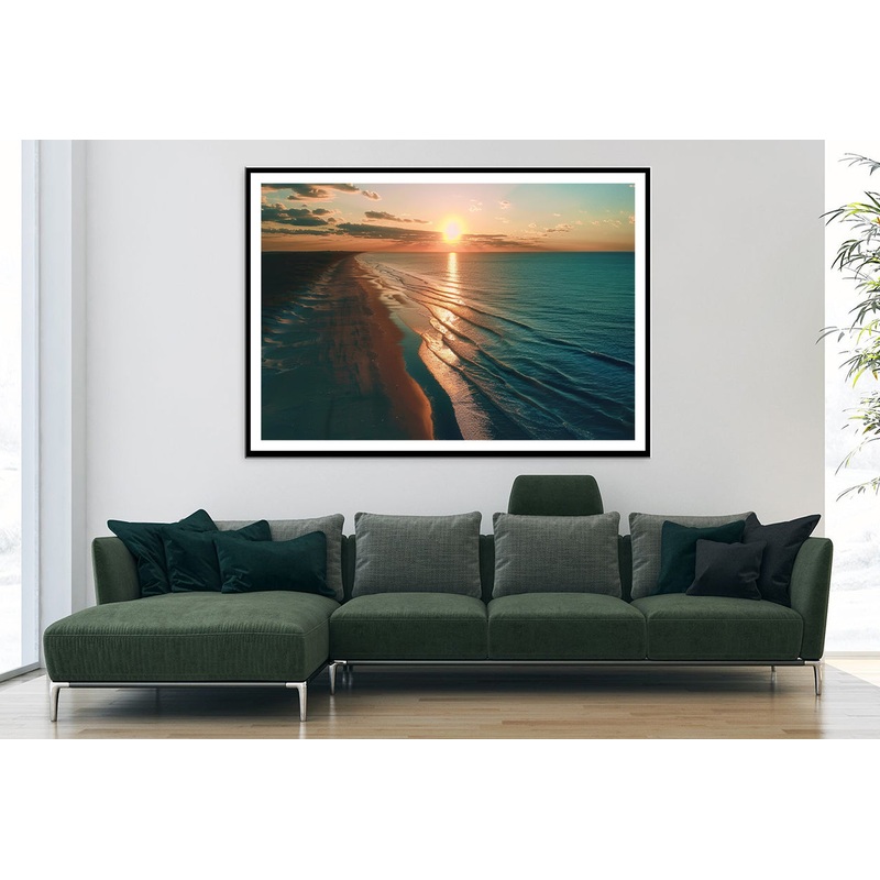 Beach at Sunset, Sky Home Decor Premium Quality Poster Print Choose Your Sizes
