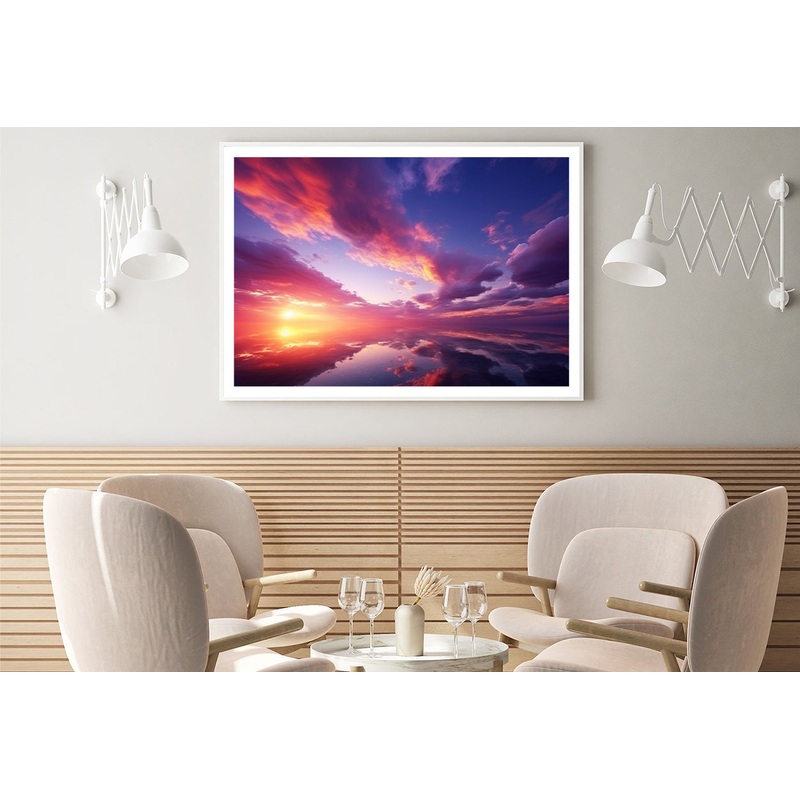 Beautiful Sunset Sky with Clouds Home Decor Premium Quality Poster Print Choose Your Sizes