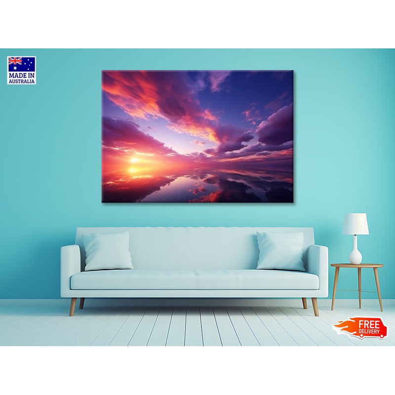 Beautiful Sunset Sky with Clouds Print 100% Australian Made
