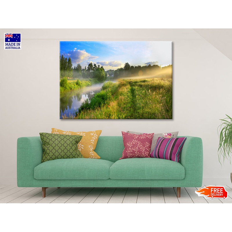 Sunrise, Fog and the River Print 100% Australian Made