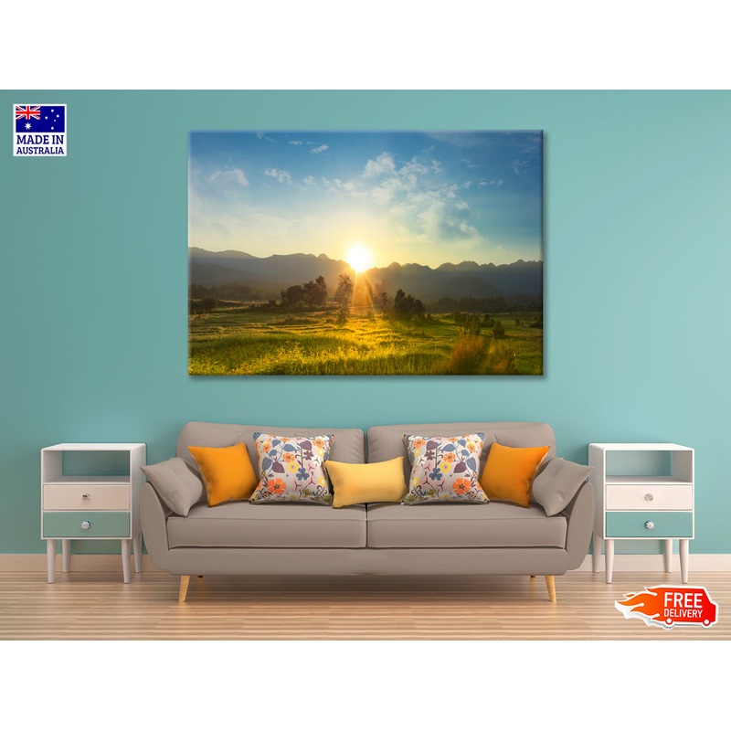 Sunset, Blossoming Meadow Print 100% Australian Made