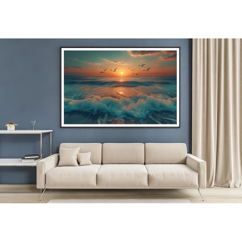 Sunset on the Beach View Home Decor Premium Quality Poster Print Choose Your Sizes